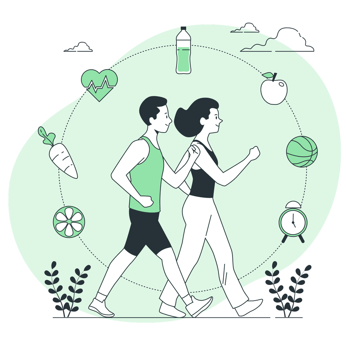 Healthy lifestyle couple