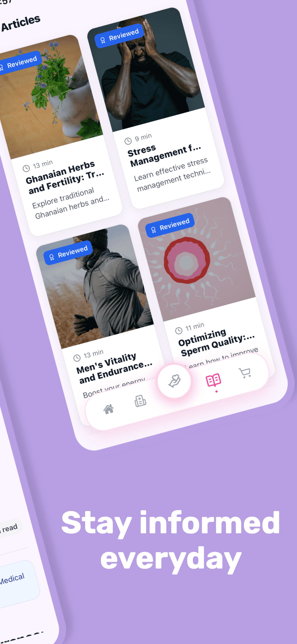 Conceivus app screenshot: cycle tracking